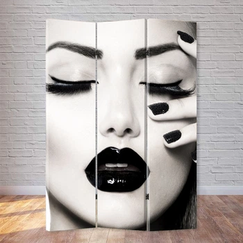 Декоративна Ширма FineDecor "Чорно-білий макіяж" 120x180 см 212