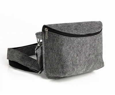 Серая войлочная сумка на молнии FeltFabricDesign ВМ33 (0042)
