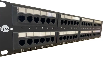 Патч-панель Atcom 48xRJ-45 19" 2U 48 портов CAT5e UTP (P5148)