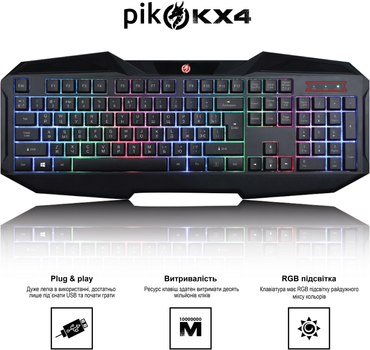 Клавиатура проводная Piko KX4 USB (1283126489563)