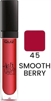 Блеск для губ Quiz Joli Color Matte lipgloss Матовый 45 Smooth Berry 7 мл (5906439016269)
