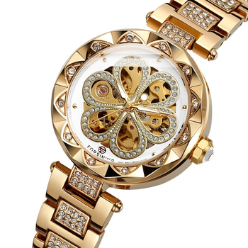 Наручные часы AlexMosh женские Forsining Gold-White Flower Diamonds
