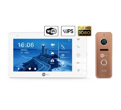 Комплект видеодомофона Neolight NeoKIT HD Pro WiFi Bronze