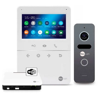 Комплект видеодомофона NeoLight Tetta+ WiFi Box Graphite