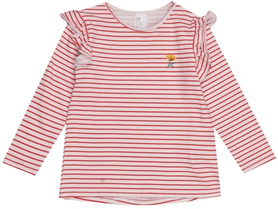 Лонгслив H&M 74см бело красный полоска 6446788