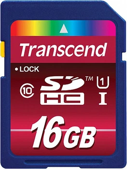 Карта памяти Transcend SDXC/SDHC Class 10 UHS-I 600x 16Gb