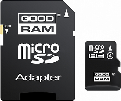 Карта памяти Goodram microSDHC class 4 SD adapter 8Gb Black