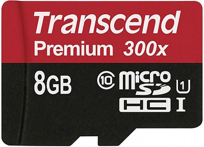 Карта памяти Transcend microSDXC/SDHC Class 10 UHS-I 400x 8Gb