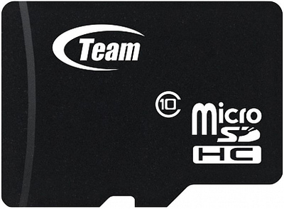 Карта памяти Team microSDHC class 4 SD adapter 16Gb Black