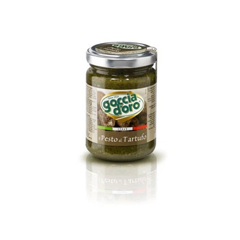 Соус Песто Goccia D'oro Pesto с трюфелями Стеклянная банка 130 мл