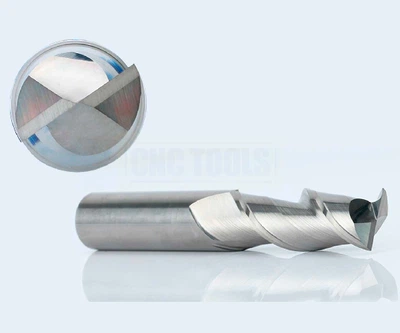 Фреза твердосплавная CNC TOOLS по цветным металлам D2.5x7x50мм Z=2 ц/хв HRC55 45° цилиндрический хвостовик