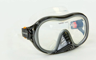Маска для плавания planeta-sport Zelart M171-SIL Черно-серый