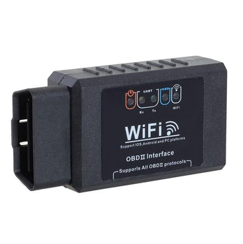 Диагностический сканер автомобильный ELM327 OBD II WiFi компактный автосканер Черный (885326)