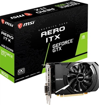 Відеокарта GF GTX 1650 4GB GDDR6 Aero ITX MSI OC (GeForce GTX 1650 D6 AERO ITX OC)