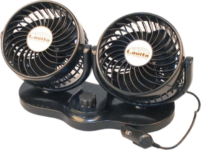 Вентилятор автомобильный Lavita 2 х 5" 12 В двойной с регулятором (LA 180207)