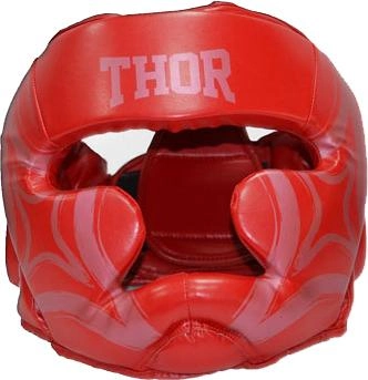 Боксерский шлем Thor 727 Cobra PU Red