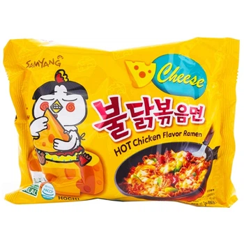 Лапша рамен очень острая Бульдак с сыром Samyang 140г