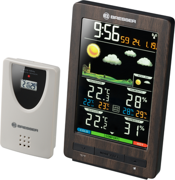 Метеостанция Bresser ClimaTemp WS Colour Wooden