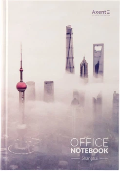 Книга канцелярская Axent Shanghai А4 в твердой обложке 192 листа клетка (8423-24-A)