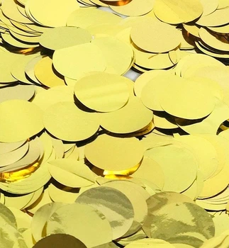 Конфетті, метафан "Disk gold", вага - 50 г, розмір - 23 мм