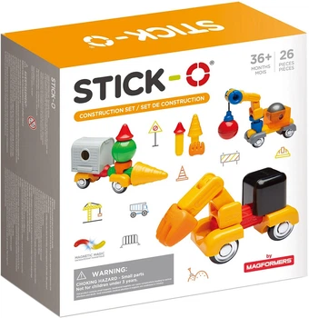 Магнітний конструктор Stick-O Будівництво 26 елементів (902004)