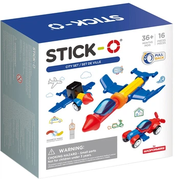 Магнітний конструктор Stick-O Транспорт 16 елементів (005-902001)
