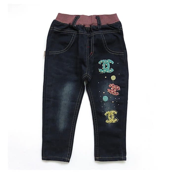 Джинсы Bear fashion для девочки 90 см Синие 7720