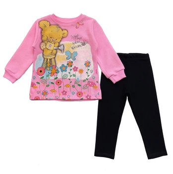 Костюм Benna Kids "Медвежонок" для девочки 86 см Розовый с темно-синим 11827