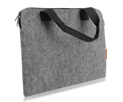 Фетровий чохол-сумка для планшета FeltFabricDesign М40 30×21 см — сірий з ручками та застібкою на замок (10573)