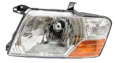 Фара Mitsubishi Pajero III 1999 - 2007, ліва штатна, механ./електр., світлий корпус, (Depo, fp312)