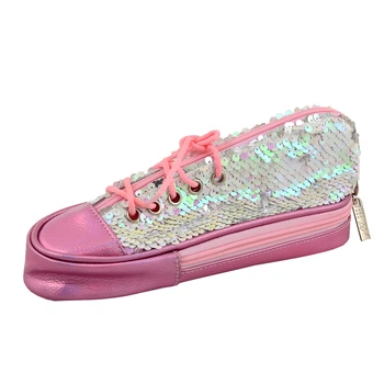 Пенал м'який YES TP-24 Sneakers with sequins pink (532723)