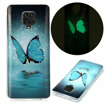 Силиконовый (TPU) чехол Deexe LumiCase для Xiaomi Redmi Note 9 Pro / Note 9 Pro Max / Note 9s - Blue Butterfly