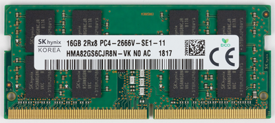 пам'ять Hynix 16GB SO-DIMM DDR4 2666 MHz (HMA82GS6CJR8N-VK)