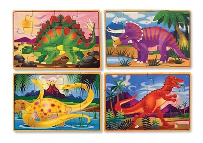 Динозавры Набор из 4 пазлов Melissa & Doug