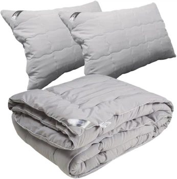 Комплект Руно Ковдра 200х220 + Подушки 50х70 х 2 шт. Grey (925.52Grey) (4820041933633)