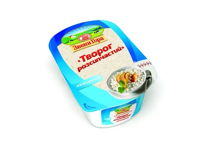 Сир кисломолочний Звени Гора Творог розсипчастий нежирний 330г