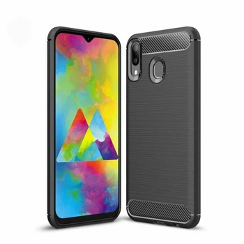 Силіконовий (TPU) чохол UniCase Carbon для Samsung Galaxy M20 (M205) - Black