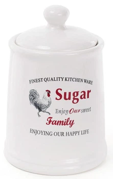 Керамическая банка Тоскана Family SUGAR 800мл для хранения сахара и круп контейнер для сыпучих продуктов (563473)