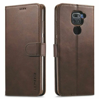 Чехол LC.IMEEKE Wallet Case для Xiaomi Redmi Note 9 - Coffee