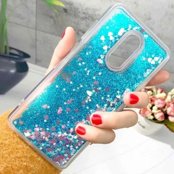 Чехол Glitter для Xiaomi Redmi Note 4 / Note 4 Pro (Mediatek) Бампер Жидкий блеск синий