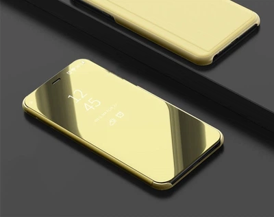 Чехол Mirror для Huawei P Smart Plus / Nova 3i / INE-LX1 книжка зеркальный Clear View Gold