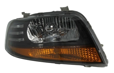 Фара Chevrolet Aveo (T200) 2003 - 2008, права штатна, електр., темний корпус, (Depo, fp991)