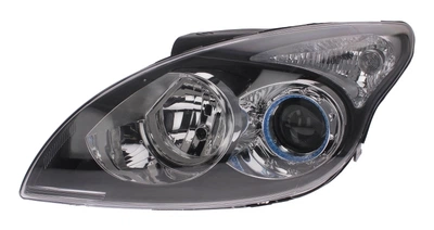 Фара Hyundai i30 I (FD) (дорестайл) 2007 - 2010, ліва штатна, електр., темний корпус, без сервоприводу, (Depo, fp1067)