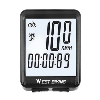 Велокомпьютер West Biking 0702054 White беспроводной спидомет часы