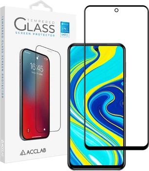 Захисне скло ACCLAB 9H для Xiaomi Redmi Note 9S/Redmi Note 9 Pro/Redmi Note 9 Pro Max Black (1283126508806)
