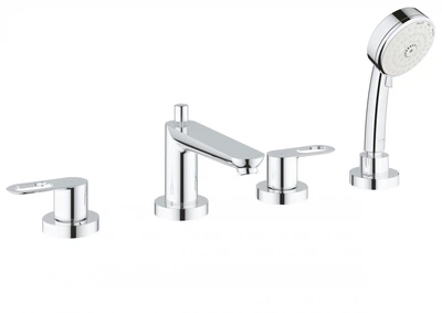 Cмеситель встраиваемый в борт ванны на четыре отверстия GROHE BauLoop хром латунь 2511900A