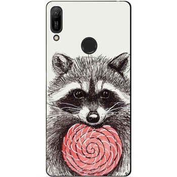 Силиконовый чехол Candy для Huawei Y6 Pro 2019 с рисунком Енот