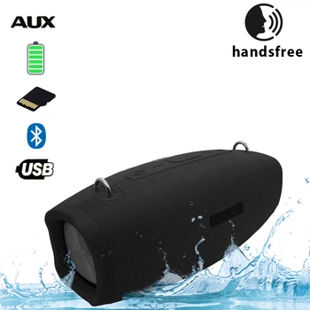 Портативная беспроводная стерео колонка Hopestar X/H1 c микрофоном, Bluetooth USB и MicroSD влагостойкая 46W Черная