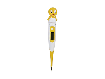 Термометр медичний електронний дитячий з гнучким вимірювальним наконечником Lindo DT-111G жовтий