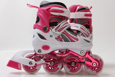Роликовые коньки Power Champs Pink размер 29-34